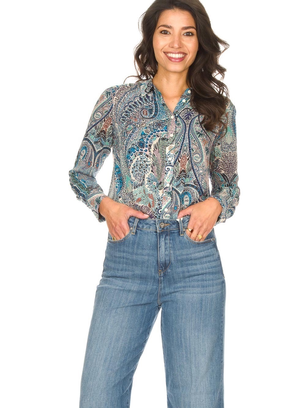 ba&sh Paisley print blouse Blake | blue (T3)